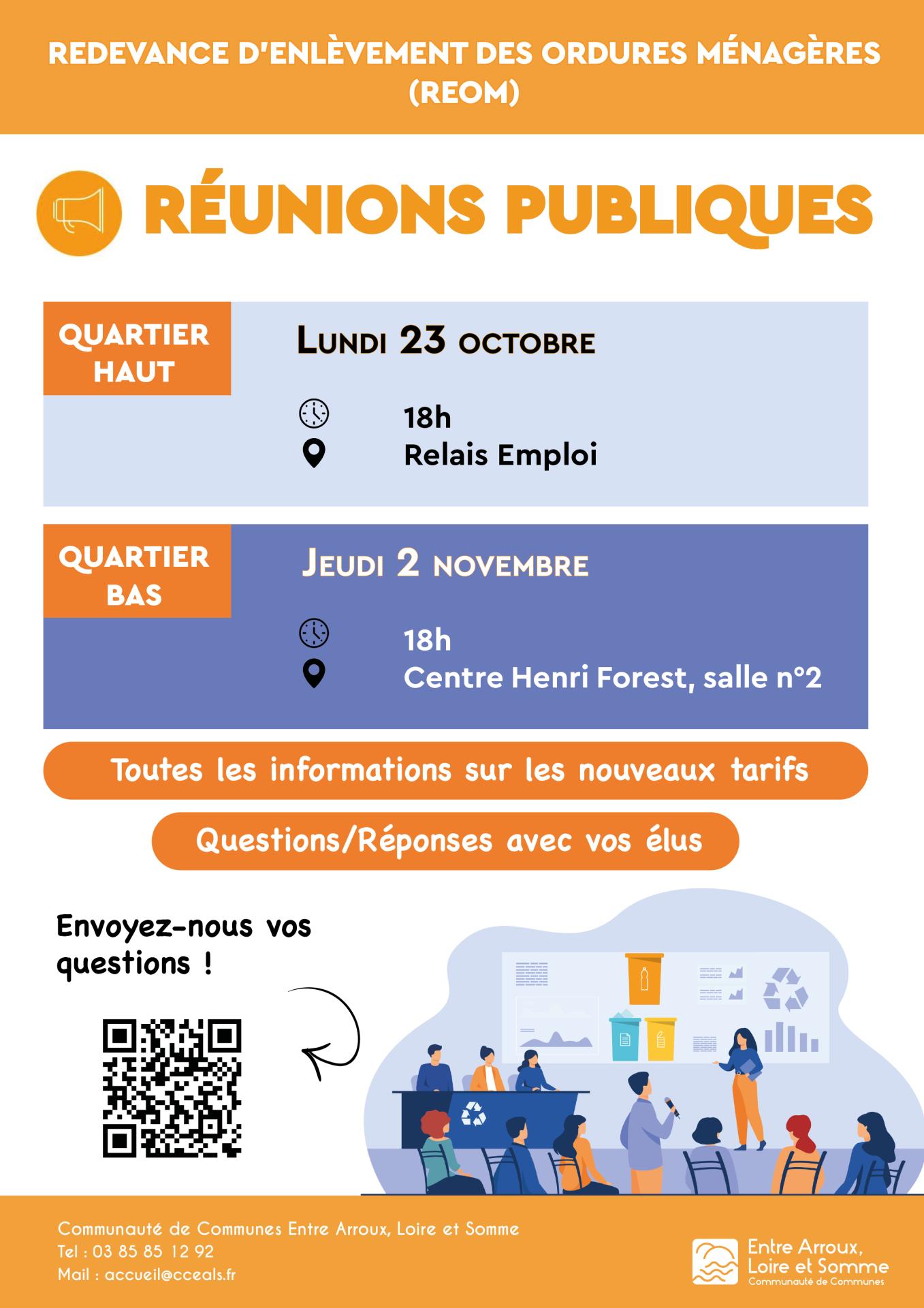 dates réunions publiques