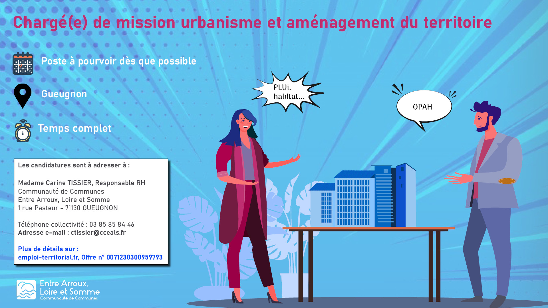 2 personnes discutent d'urbanisme