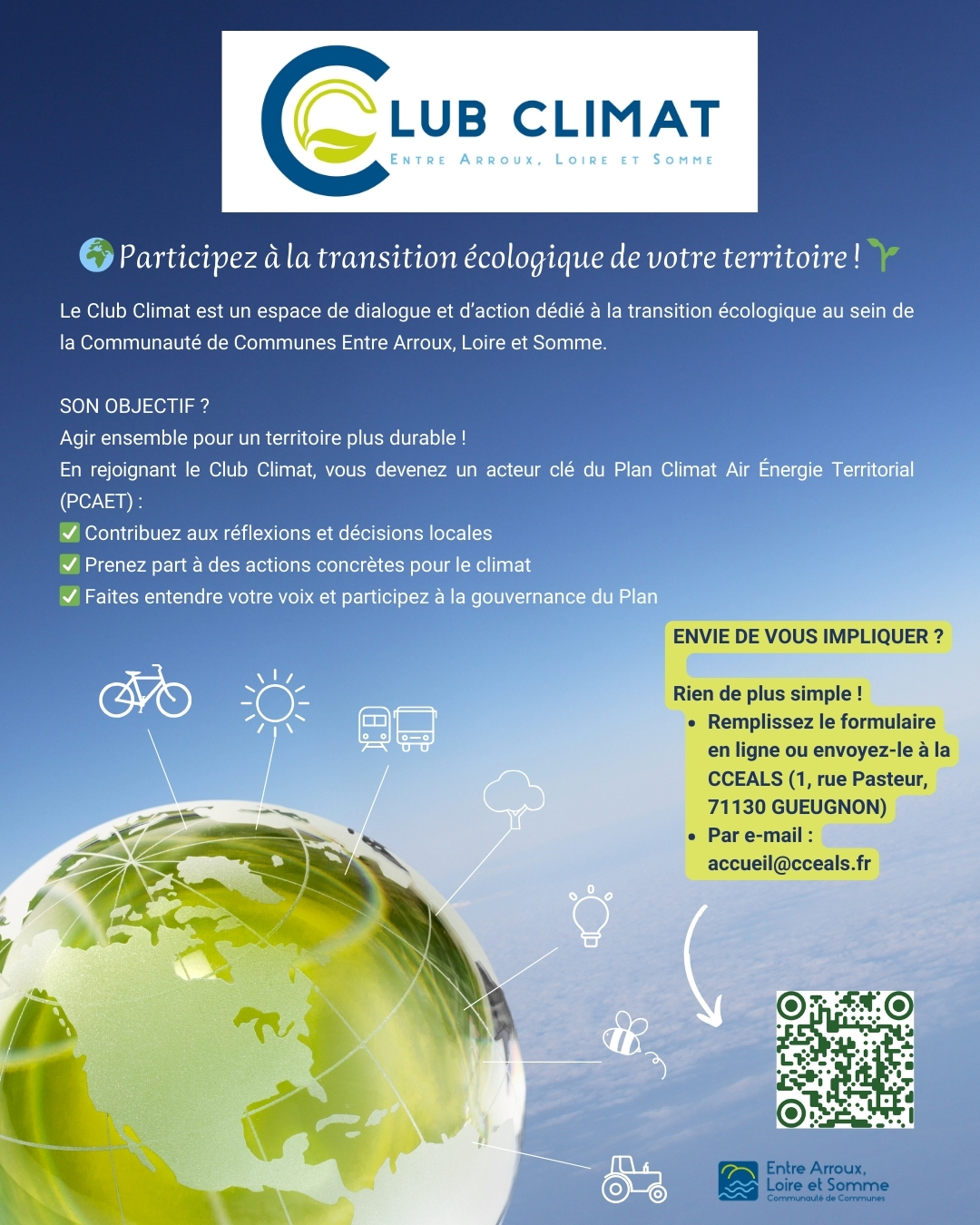 planète et pictos climat