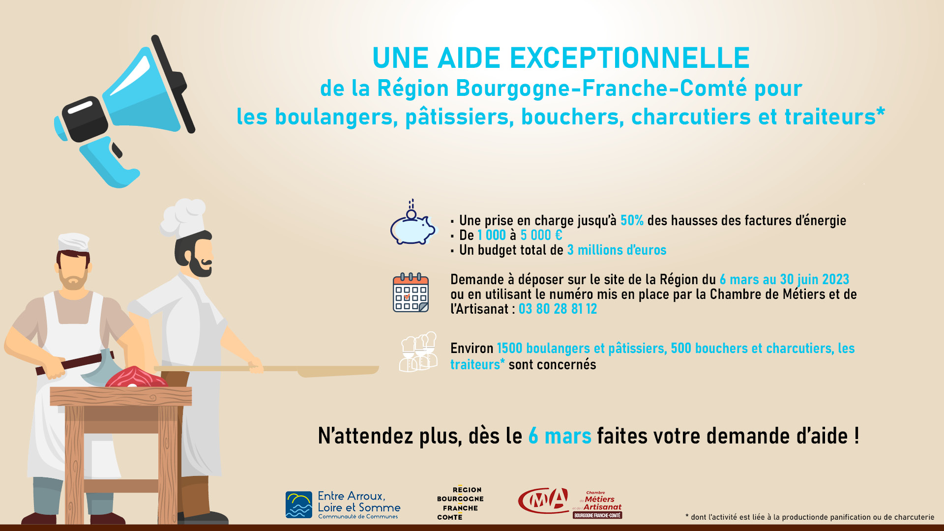 aide exceptionnelle de la région aux métiers de bouche